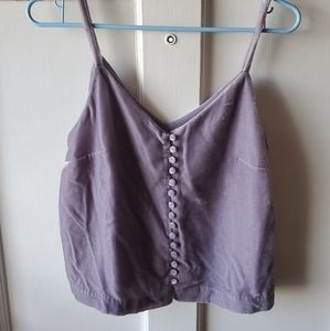 NWOT Madewell Velvet Button Top